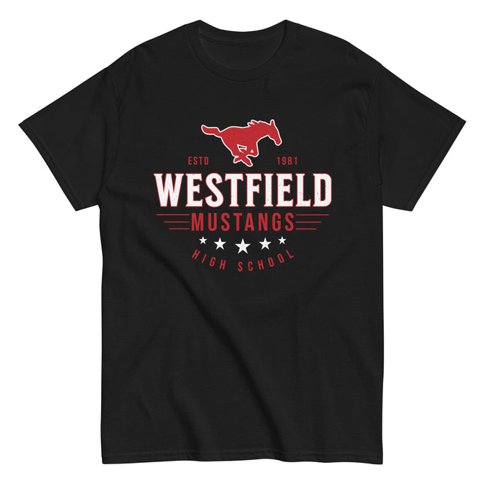 Westfield High School Mustangs Black Classic Unisex T-shirt 217