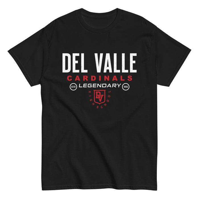 Del Valle High School Cardinals Black Classic Unisex T-shirt 003