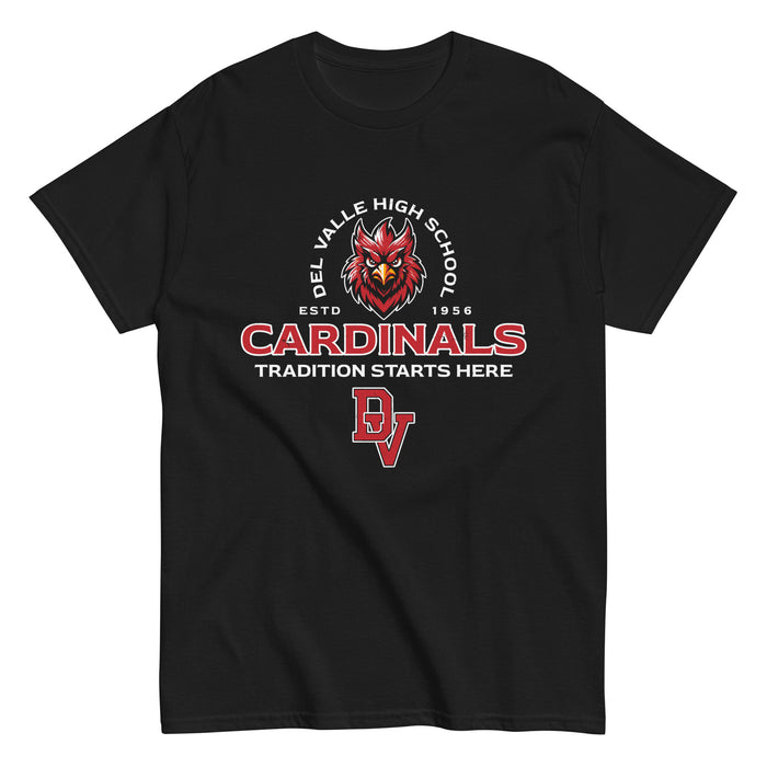 Del Valle High School Cardinals Black Classic Unisex T-shirt 222