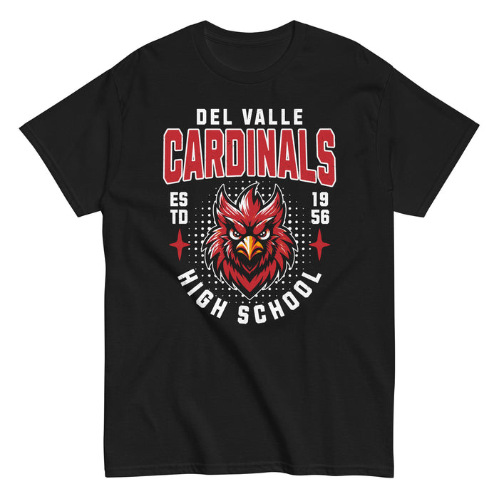 Del Valle High School Cardinals Black Classic Unisex T-shirt 204