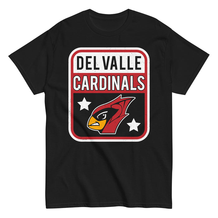 Del Valle High School Cardinals Black Classic Unisex T-shirt 001