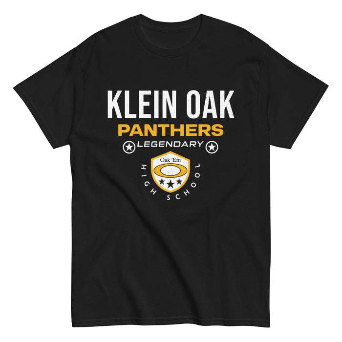 Klein Oak High School Panthers Classic Unisex Black T-shirt 003