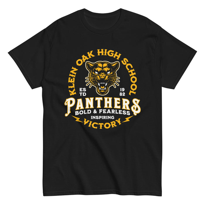 Klein Oak High School Panthers Classic Unisex Black T-shirt 206