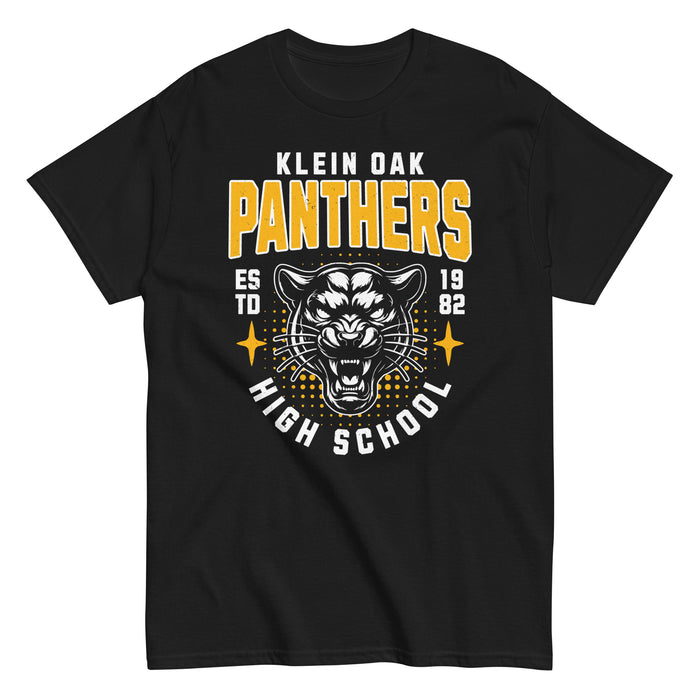 Klein Oak High School Panthers Classic Unisex Black T-shirt 204