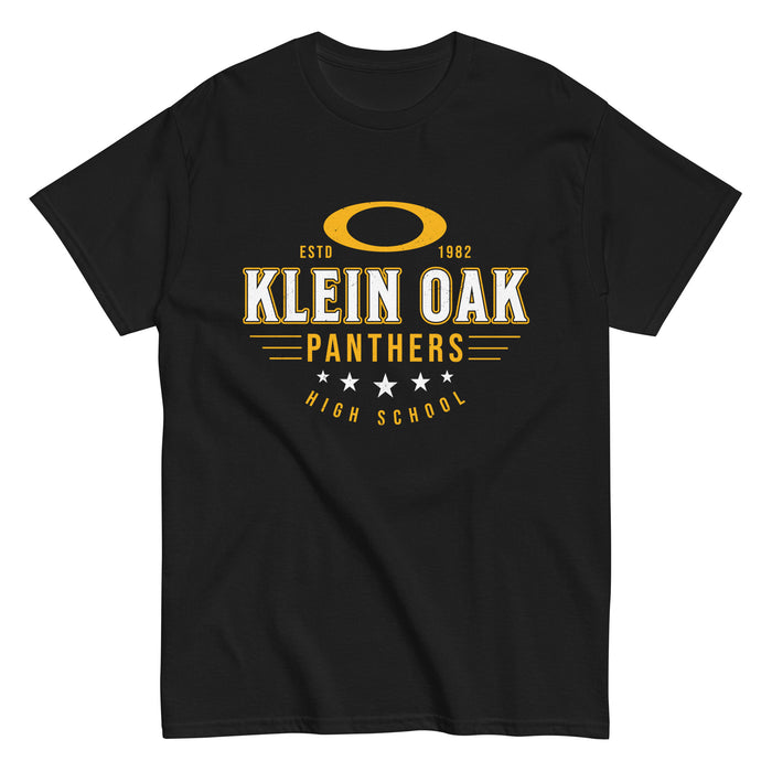 Klein Oak High School Panthers Classic Unisex Black T-shirt 217