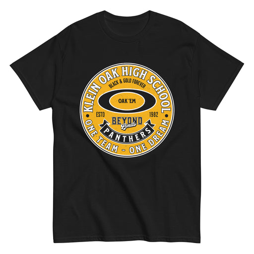 Klein Oak High School Panthers Classic Unisex Black T-shirt 215