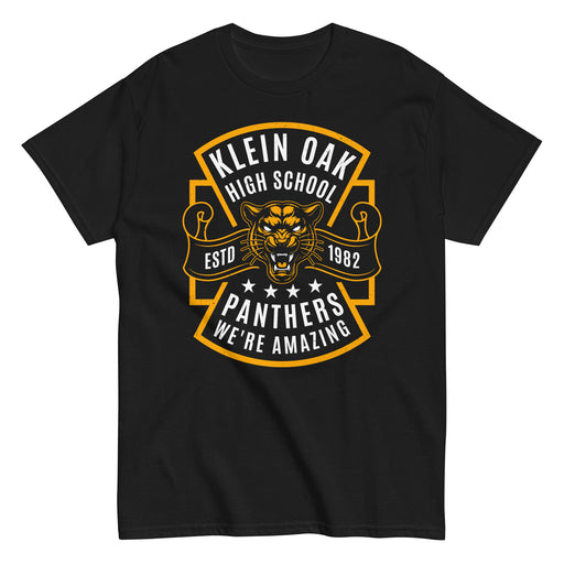 Klein Oak High School Panthers Classic Unisex Black T-shirt 207