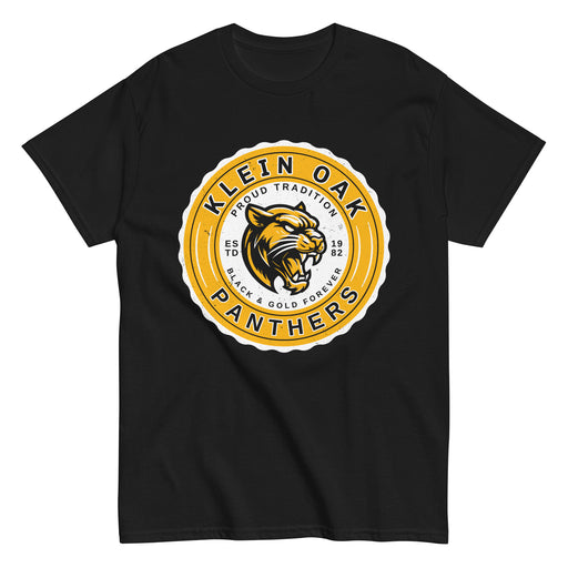 Klein Oak High School Panthers Classic Unisex Black T-shirt 216