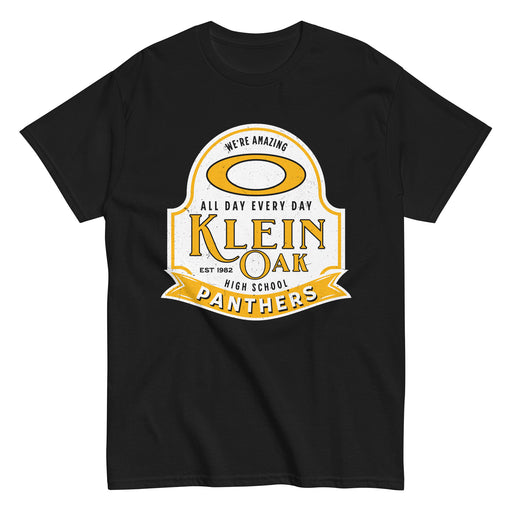 Klein Oak High School Panthers Classic Unisex Black T-shirt 219
