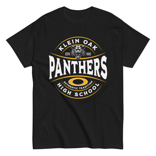 Klein Oak High School Panthers Classic Unisex Black T-shirt 218