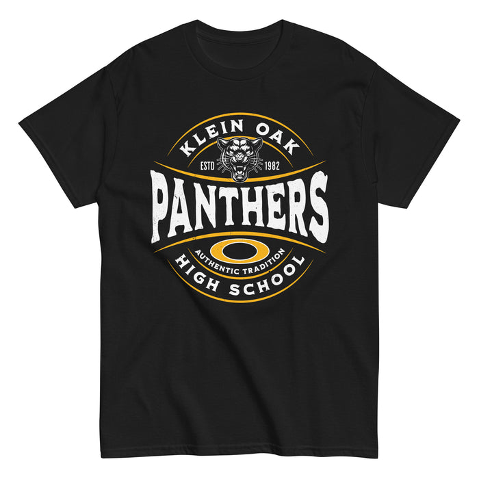 Klein Oak High School Panthers Classic Unisex Black T-shirt 218