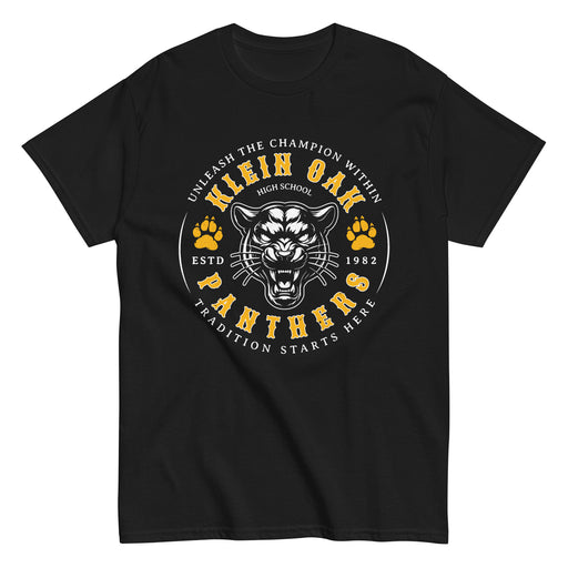 Klein Oak High School Panthers Classic Unisex Black T-shirt 214