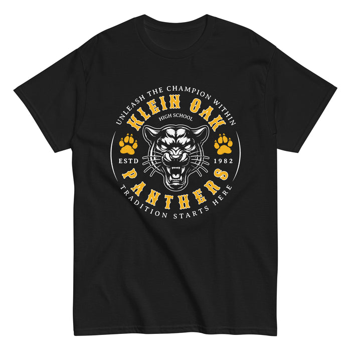 Klein Oak High School Panthers Classic Unisex Black T-shirt 214
