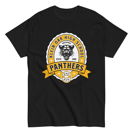 Klein Oak High School Panthers Classic Unisex Black T-shirt 212