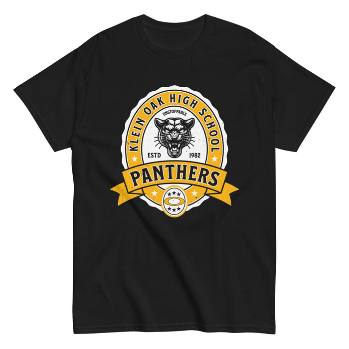 Klein Oak High School Panthers Classic Unisex Black T-shirt 212