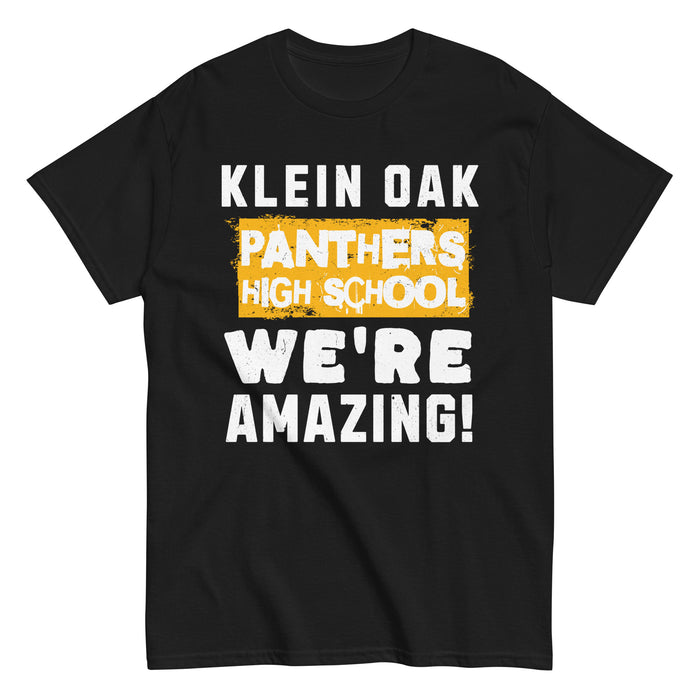 Klein Oak High School Panthers Classic Unisex Black T-shirt 231