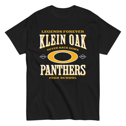 Klein Oak High School Panthers Classic Unisex Black T-shirt 230