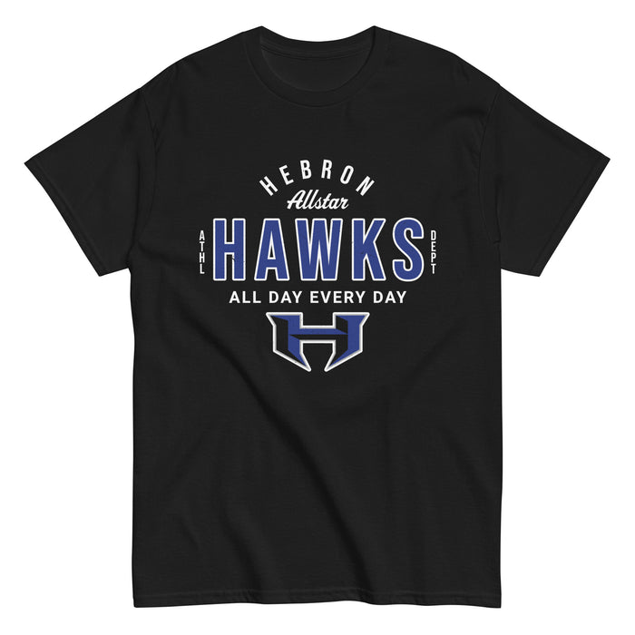Hebron High School Hawks Black Classic Unisex T-shirt 040
