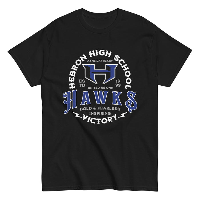Hebron High School Hawks Black Classic Unisex T-shirt 206