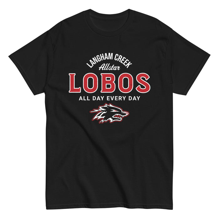 Langham Creek High School Lobos Black Classic Unisex T-shirt 040