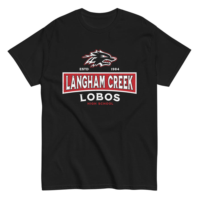 Langham Creek High School Lobos Black Classic Unisex T-shirt 202