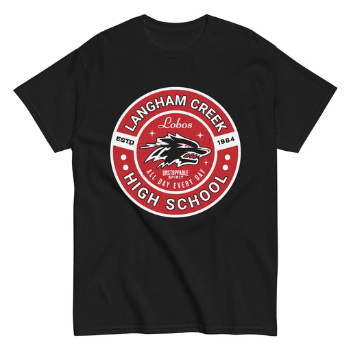 Langham Creek High School Lobos Black Classic Unisex T-shirt 239