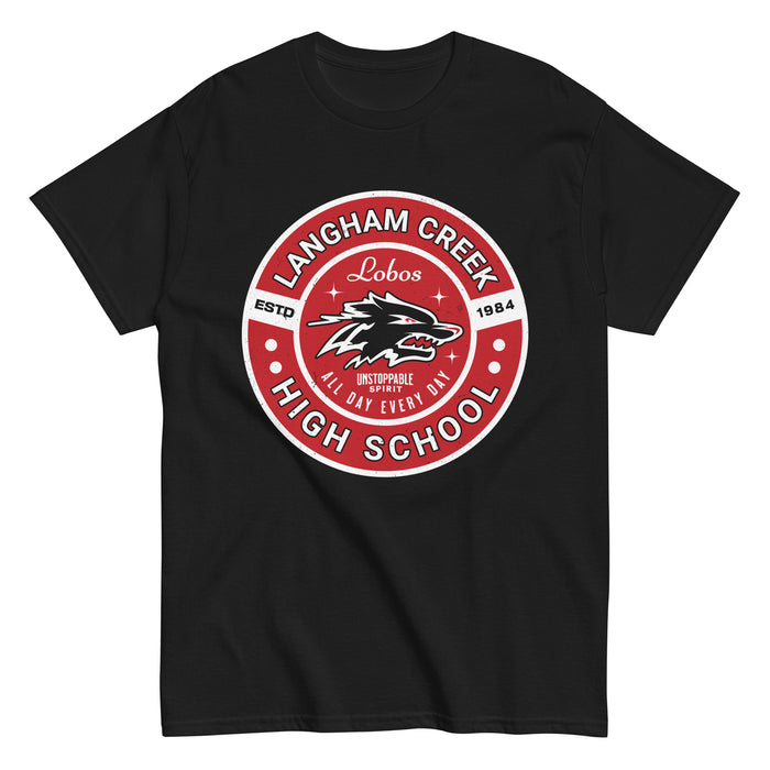 Langham Creek High School Lobos Black Classic Unisex T-shirt 239