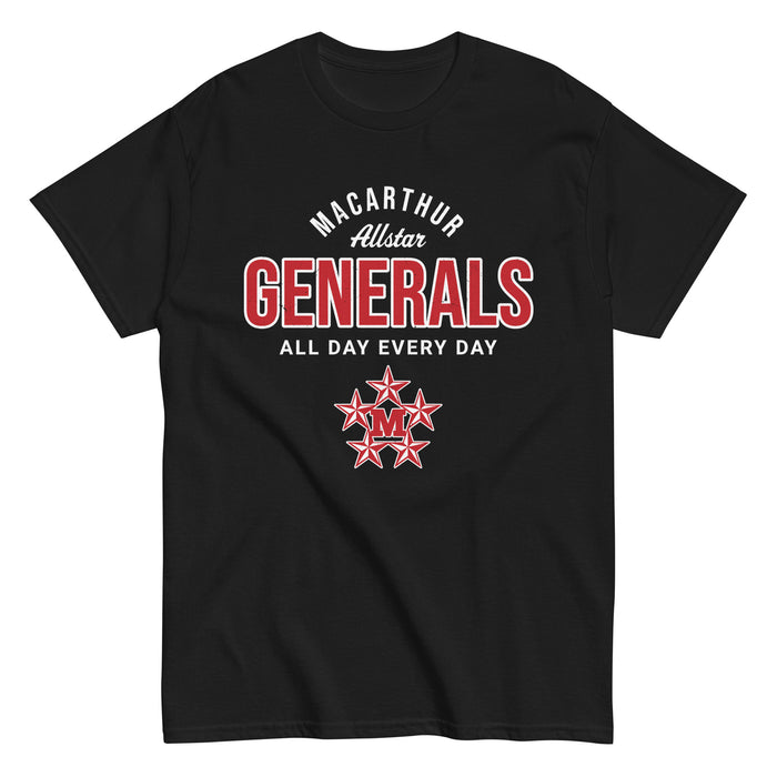 MacArthur High School Generals Black Classic Unisex T-shirt 040
