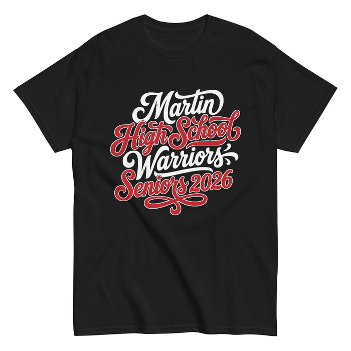 Martin High School Warriors Black Classic Unisex T-shirt 254