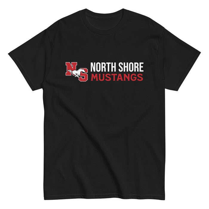 North Shore High School Mustangs Black Classic Unisex T-shirt 200
