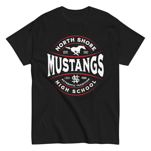 North Shore High School Mustangs Black Classic Unisex T-shirt 218