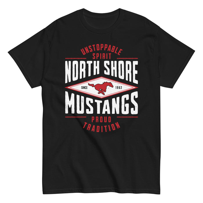 North Shore High School Mustangs Black Classic Unisex T-shirt 210