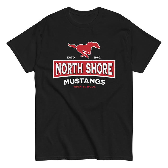 North Shore High School Mustangs Black Classic Unisex T-shirt 202