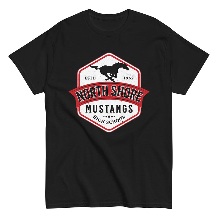 North Shore High School Mustangs Black Classic Unisex T-shirt 209