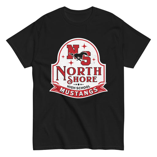 North Shore High School Mustangs Black Classic Unisex T-shirt 219