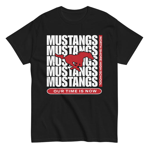 North Shore High School Mustangs Black Classic Unisex T-shirt 235