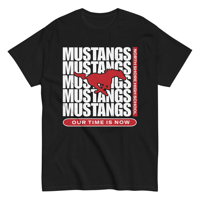 North Shore High School Mustangs Black Classic Unisex T-shirt 235