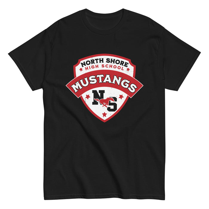 North Shore High School Mustangs Black Classic Unisex T-shirt 221