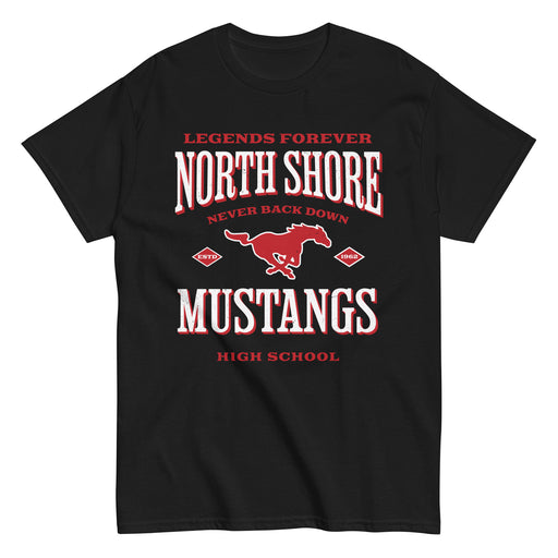 North Shore High School Mustangs Black Classic Unisex T-shirt 230