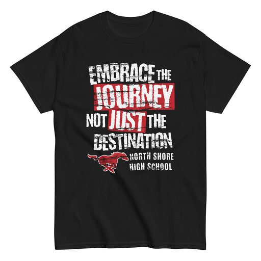 North Shore High School Mustangs Black Classic Unisex T-shirt 232