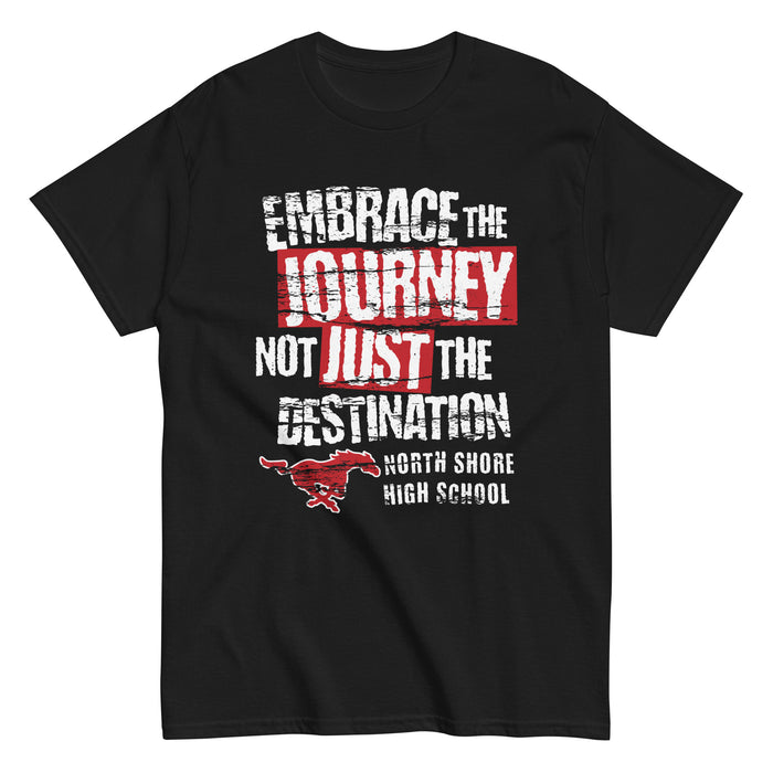 North Shore High School Mustangs Black Classic Unisex T-shirt 232