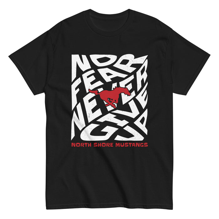 North Shore High School Mustangs Black Classic Unisex T-shirt 236