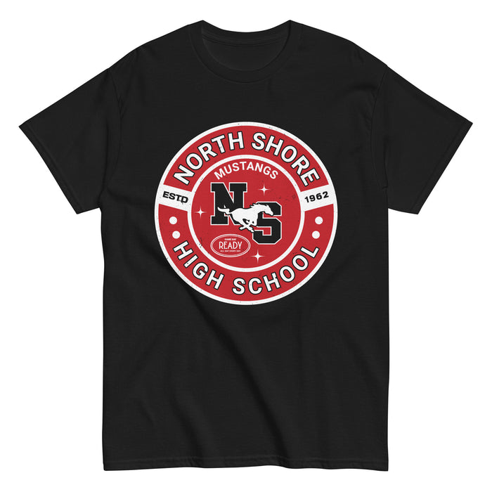 North Shore High School Mustangs Black Classic Unisex T-shirt 239