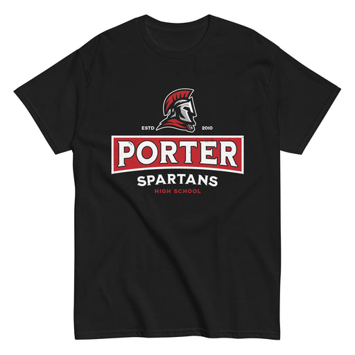 Porter High School Spartans Black Classic Unisex T-shirt 202