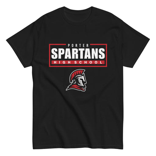 Porter High School Spartans Black Classic Unisex T-shirt 049