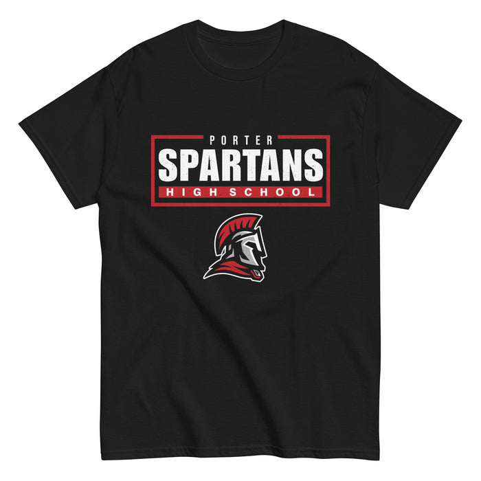 Porter High School Spartans Black Classic Unisex T-shirt 049