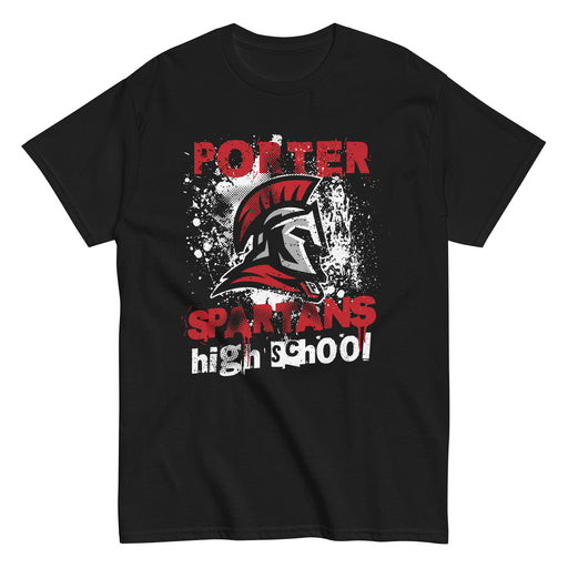 Porter High School Spartans Black Classic Unisex T-shirt 205