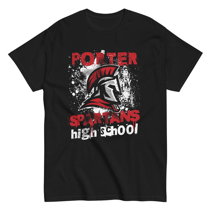 Porter High School Spartans Black Classic Unisex T-shirt 205