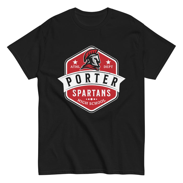 Porter High School Spartans Black Classic Unisex T-shirt 209