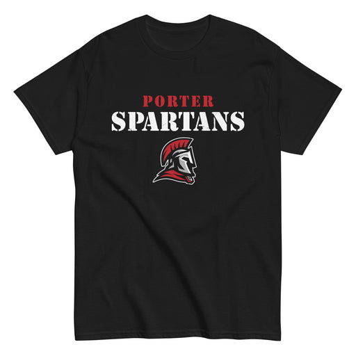 Porter High School Spartans Black Classic Unisex T-shirt 017
